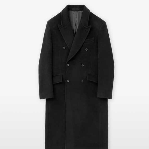 브라운야드 24fw 더블브레스티드 코트 블랙 4size 