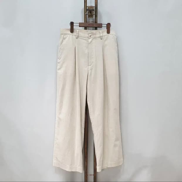 라퍼지스토어 린넨 와이드 원턱 슬랙스 Linen Beige S
