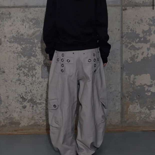 크로스 포켓 카고 팬츠 (PINK BEIGE)