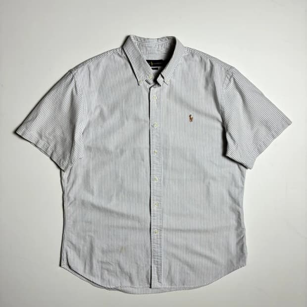 폴로 랄프로렌 슬림핏 스트라이프 반팔 셔츠 R1140