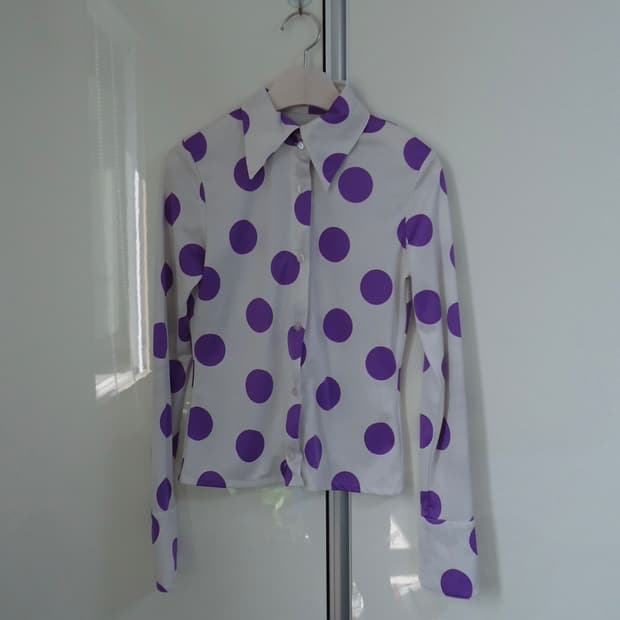 Purple Polka Dot Shirt