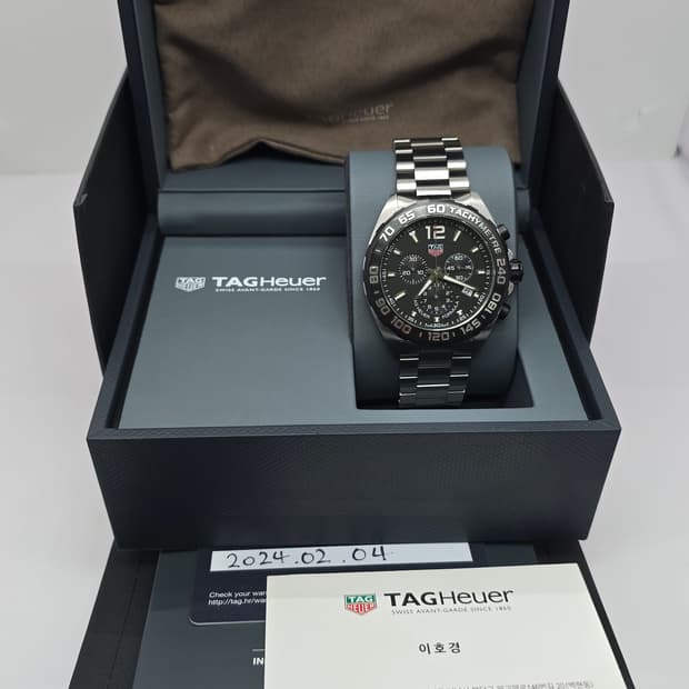 태그호이어 포뮬러1 크로노 블랙 24년 2월 쿼츠 시계