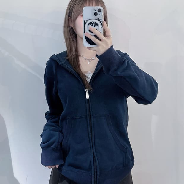 나이키 00‘s 블랙 스우시 후드집업