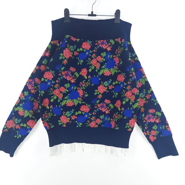 [여S]MSGM 플라워패턴 오프숄더 니트[Y52-189]