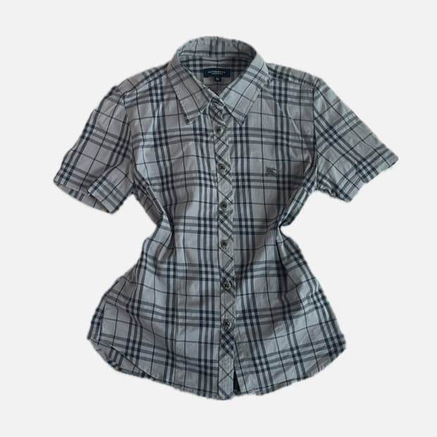버버리 체크 슬림핏 셔츠 반팔 BURBERRY SHIRTS
