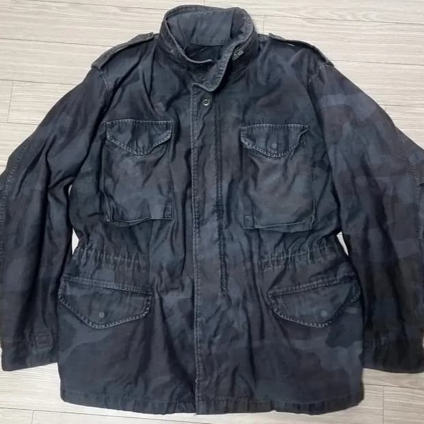 미군 우드랜드 블랙염색 m65 야상 자켓(라지레귤러)