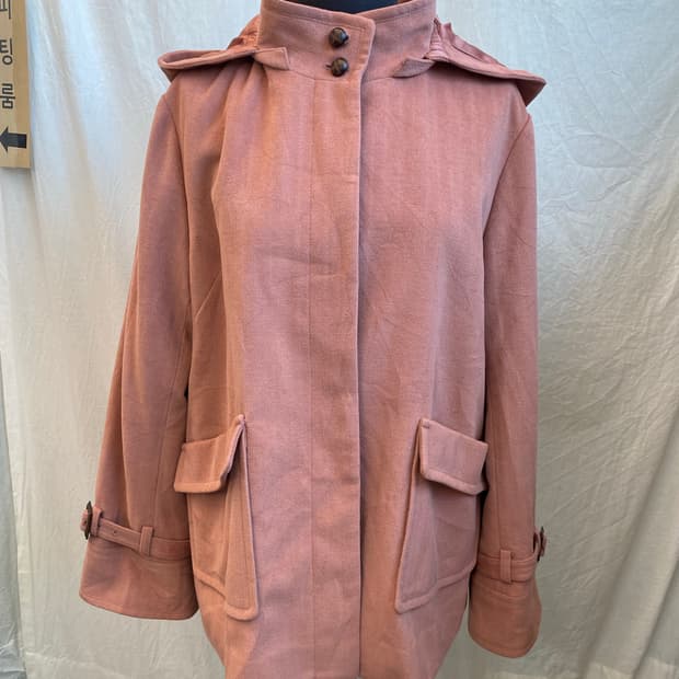분홍후드하프코트(XL)/11617