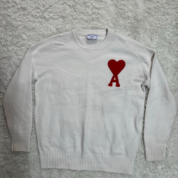 아미 빅하트 니트 XL 아이보리