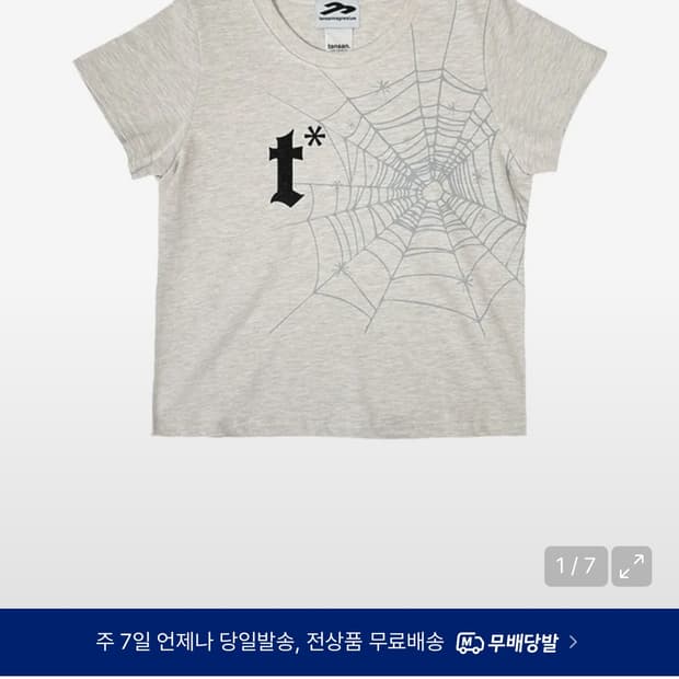 탄산마그네슘 스파이더 웹 티셔츠