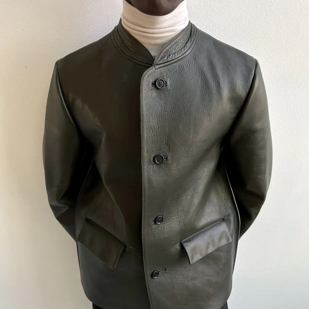 (S) rier bonded leather jacket ivy