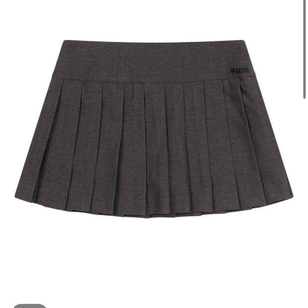 새제품/ 선데이후르츠마켓 플리츠 스커트 차콜 치마 미니