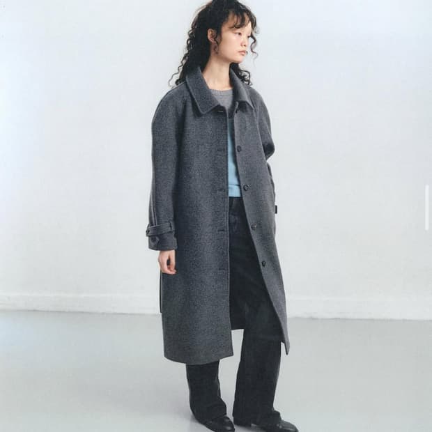 타낫 24 홀리데이 레귤러 캐시미어 코트 그레이 