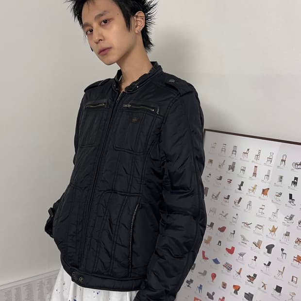 DIesel 소프트 패디드 바이커 자켓