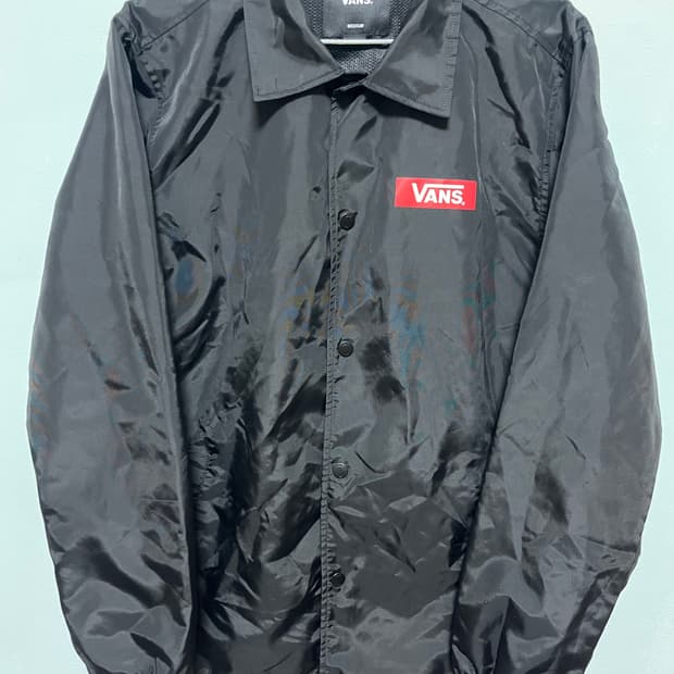 반스 블랙 코치 자켓