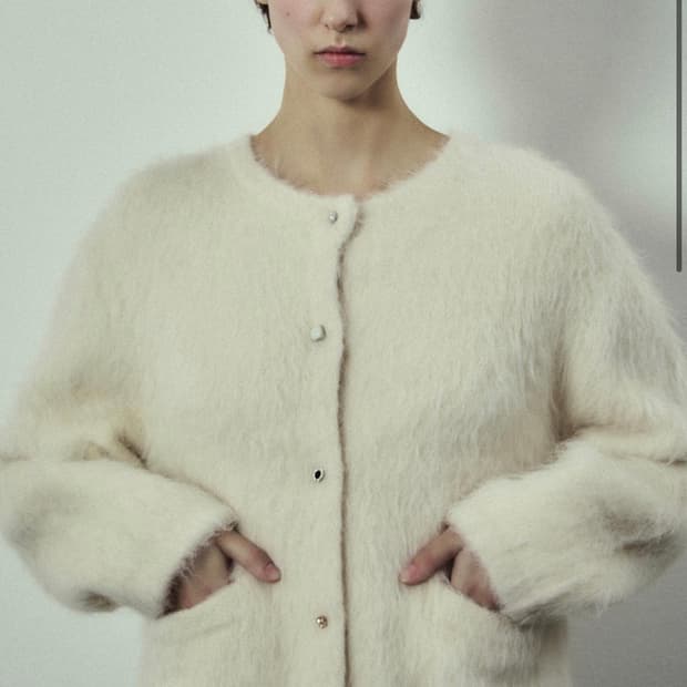 아뜰리에에디션 알파카가디건