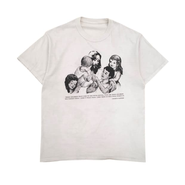 90‘s 찰스 맨슨 지저스 패러디 티셔츠