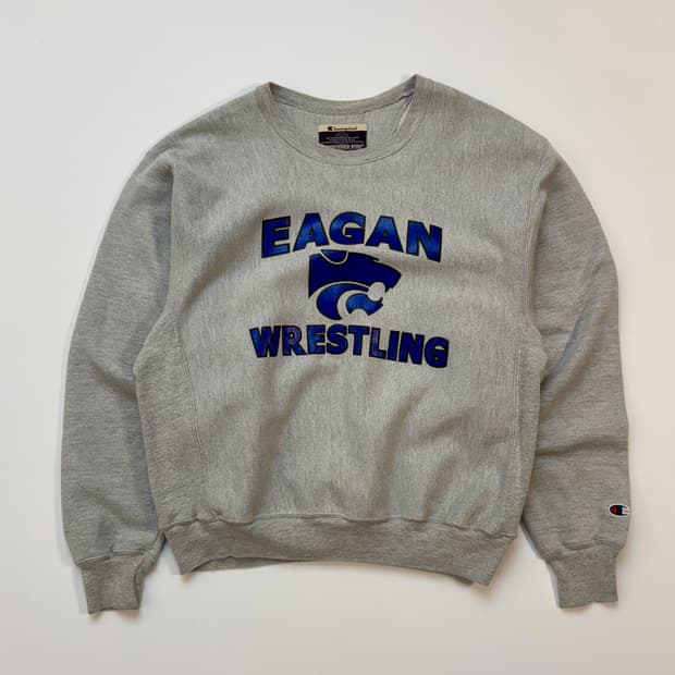 [M] 00s 챔피온 리버스위브 스웻셔츠 EAGAN WRESTLING
