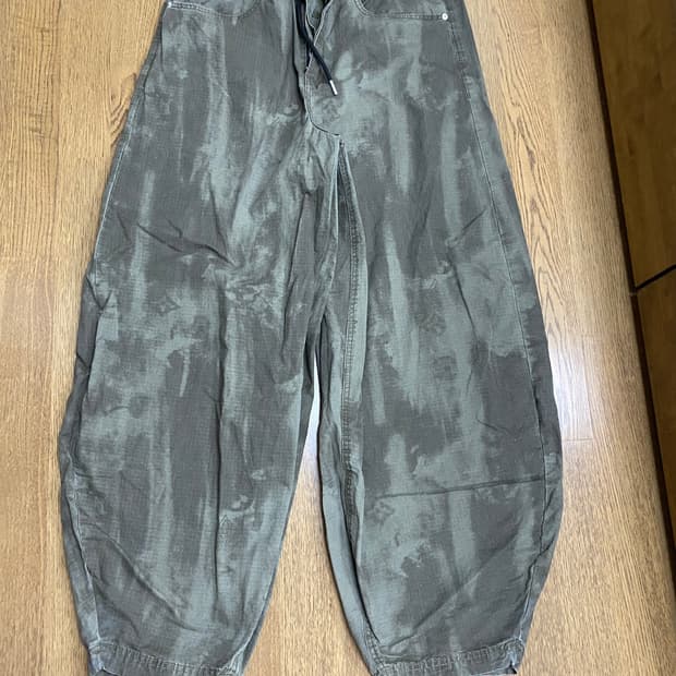 기철 타이다이 와이드벌룬 코튼 팬츠 카키 L