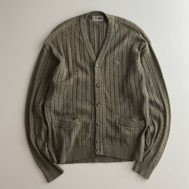 라코스테 꽈배기 니트 가디건 4