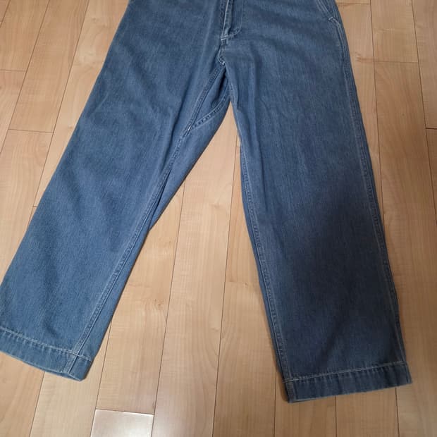 나나미카 와이드데님팬츠 인디고블리치 32