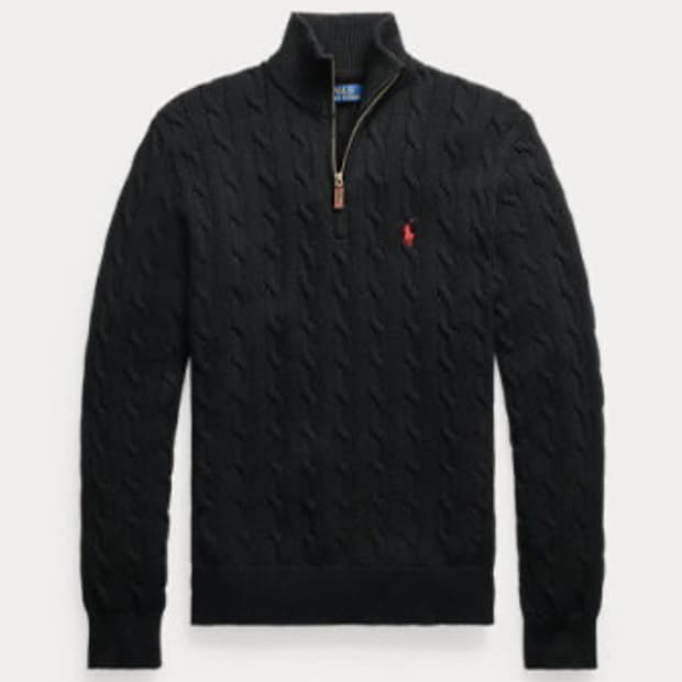 폴로 반집업 꽈배기 니트 급처해요