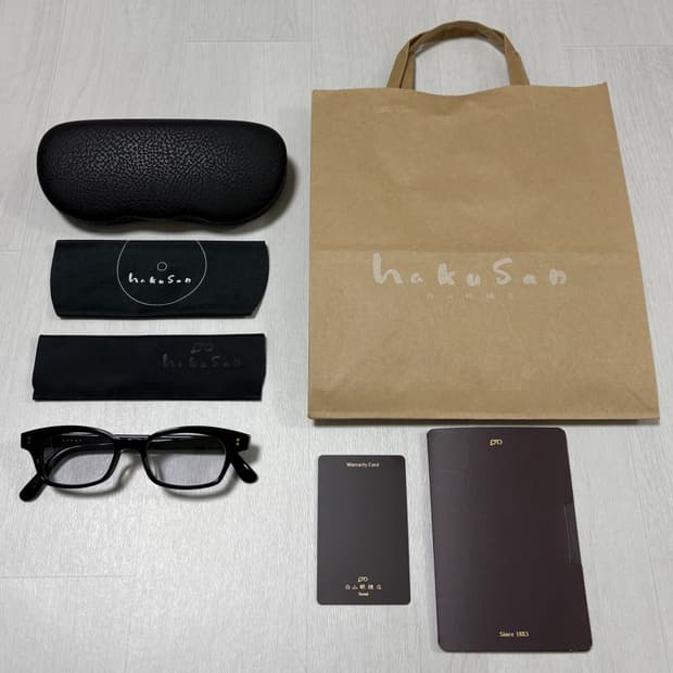 하쿠산 메가네(백산안경) 톰(THOM) 블랙 (새상품)