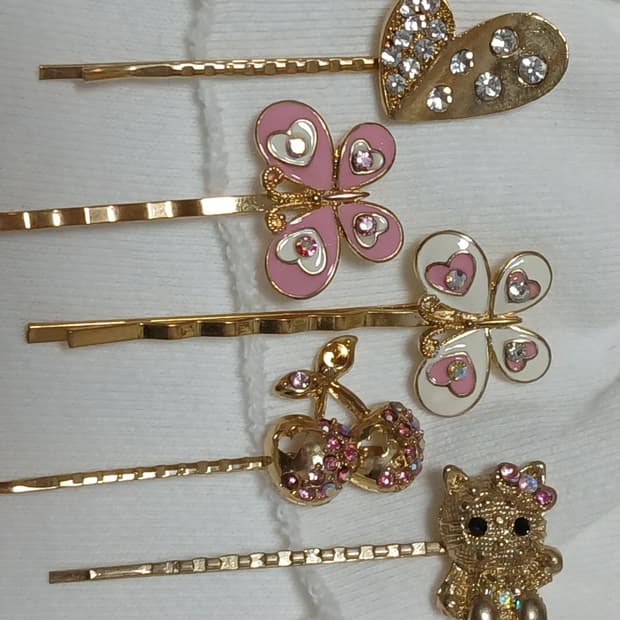 (뒤에도 있어요)빈티지 갸루 실삔 판매합니다!!