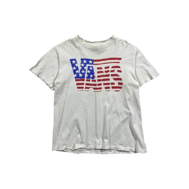 [Vans] 80's 반스 Made U.S.A 싱글스티치 성조기 티셔츠
