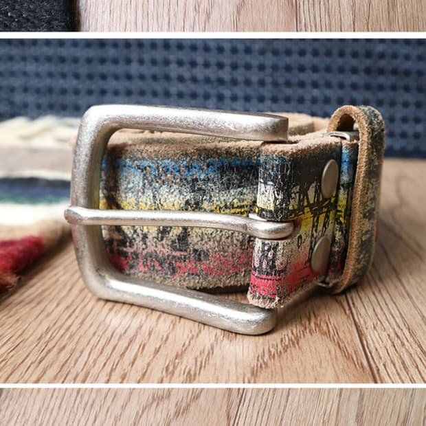 
일본판 도톰한 빈티지 가죽 벨트 32-36