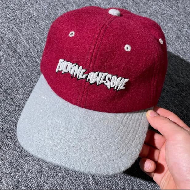 퍼킹어썸 울 로고 볼캡