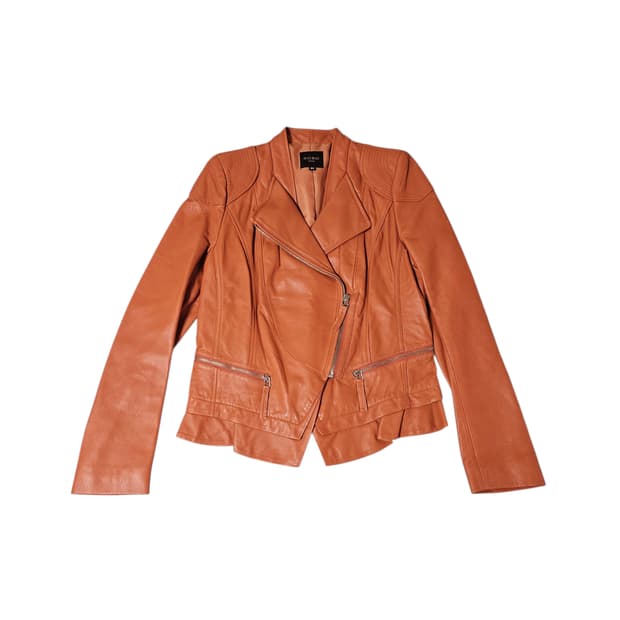 로보 양가죽 라이더자켓 오렌지 66