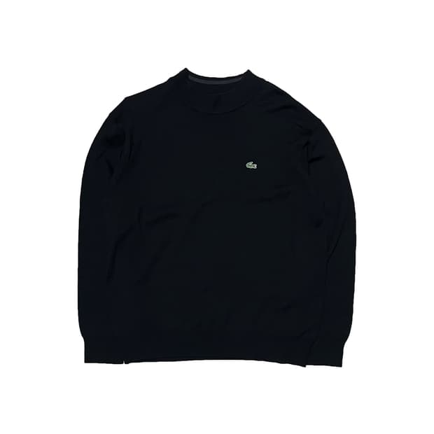 라코스테 블랙 모크넥 니트