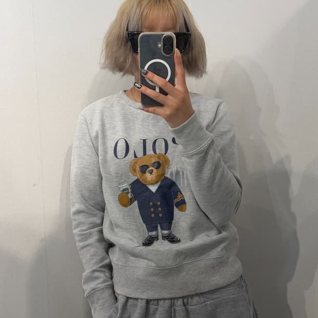 S 폴로 랄프 로렌 폴로 베어 그래픽 클래식 크루넥 맨투맨