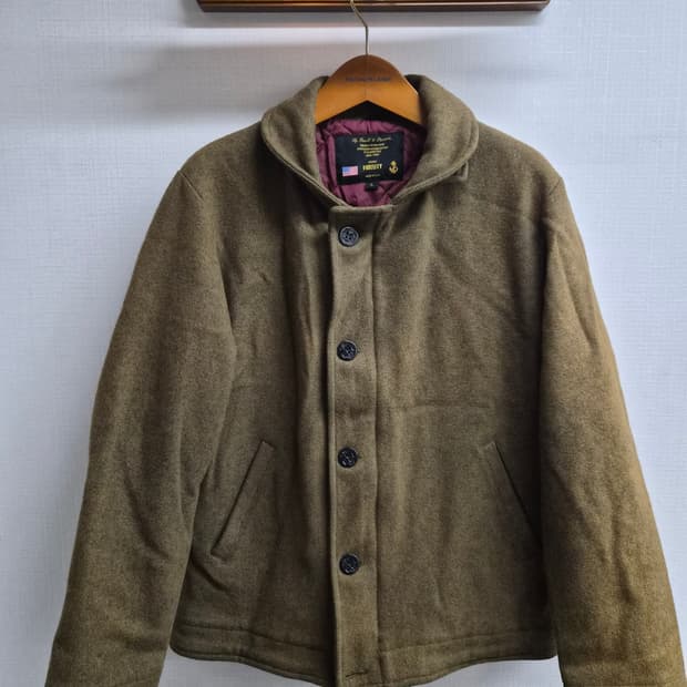 L) Fidelity 피델리티 모스그린 울자켓 팝니다