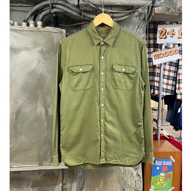 리바이스 포켓 셔츠 카키 M #csz3426