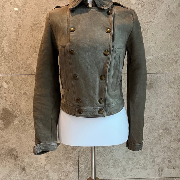 버버리 브릿 양가죽 자켓 UK6 정품