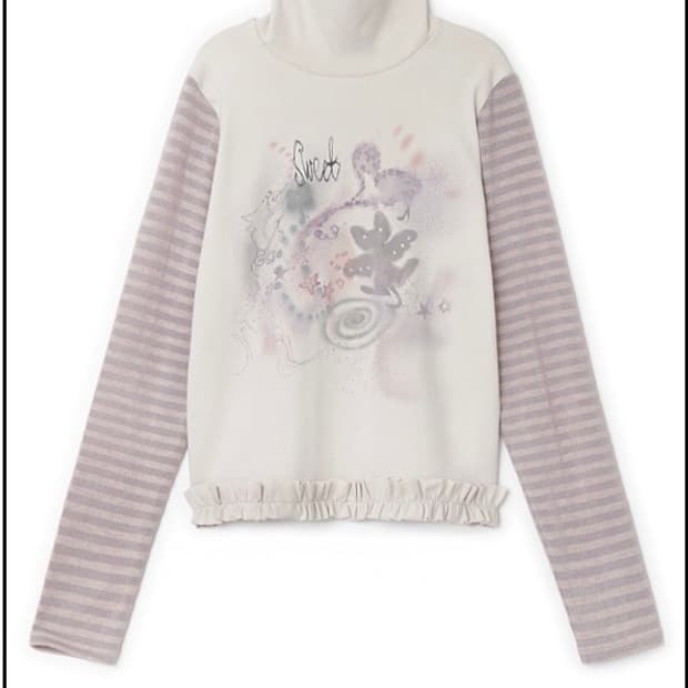 허그유어스킨 드로잉 프릴 폴라탑