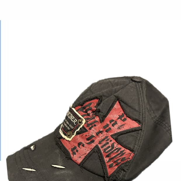 Distressed cross Cap
