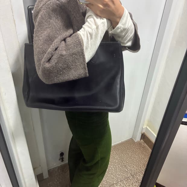 롱샴 소가죽 숄더백