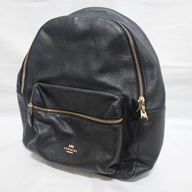 코치 레더 백팩