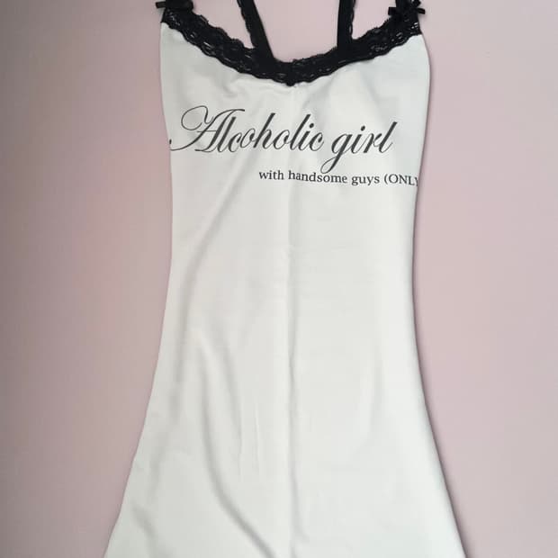 Angelnumber555 엔젤넘버555 알콜 홀릭걸 드레스 원피스