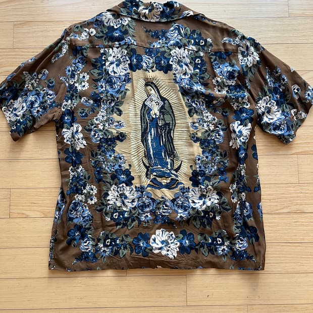 캐피탈 -silk rayon aloha shirt brown  [3]