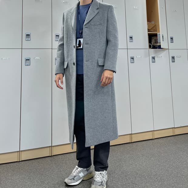 던스트 멜란지그레이 코트 M