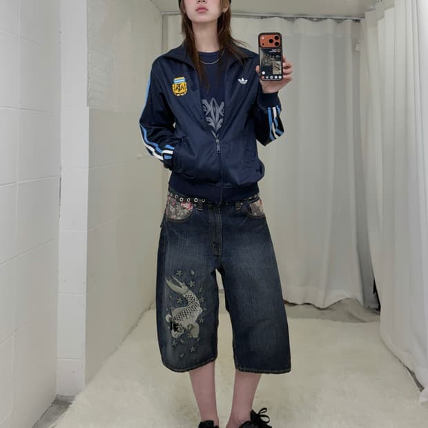 아디다스 아르헨티나 국대 져지 오리엔탈 스트릿 코디 세트