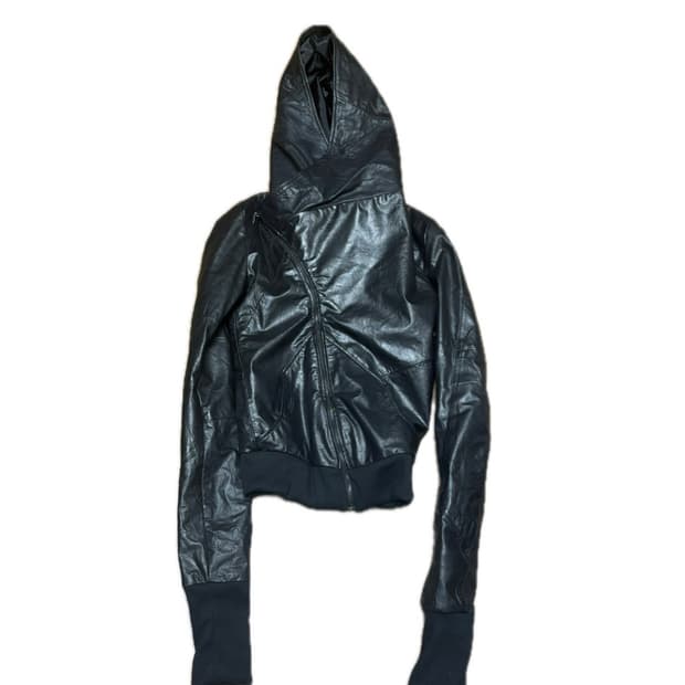 Ekam gimmick leather jacket