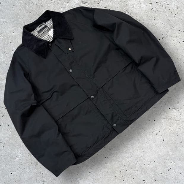 [XL] 유니클로 유틸리티 쇼트 블랙 코듀로이 카라 숏 자켓 B378