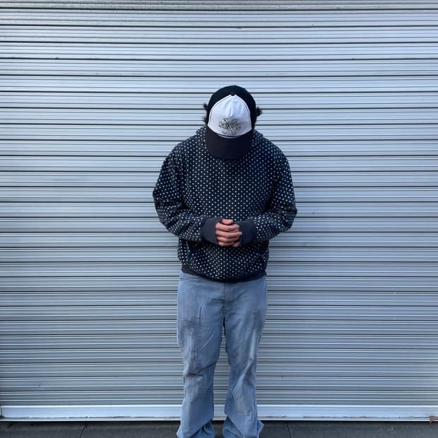 00s goodenough sashiko navy hoodie