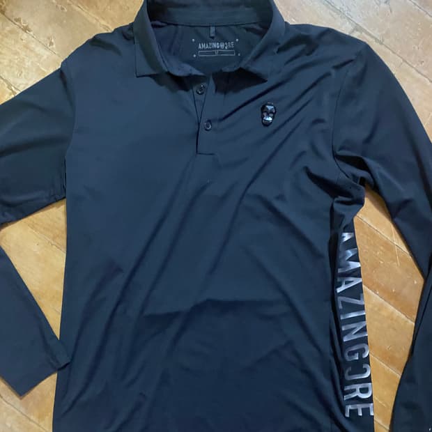 어메이징크리 남성 골프 긴팔 티셔츠 블랙 M (100)