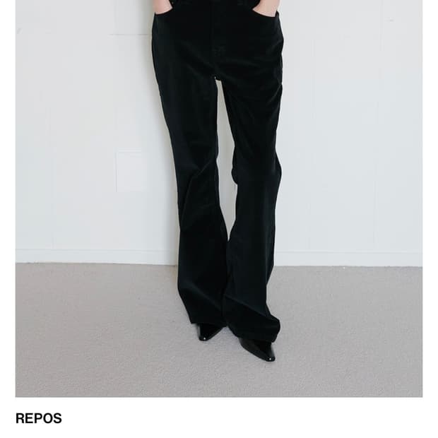 리포스 코듀로이 부츠컷 s사이즈 블랙