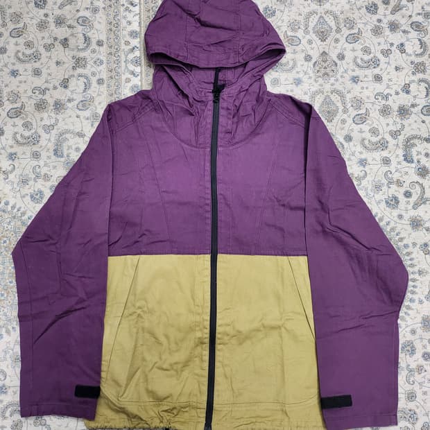 필드코어 컬러블록 후드 면자켓 L